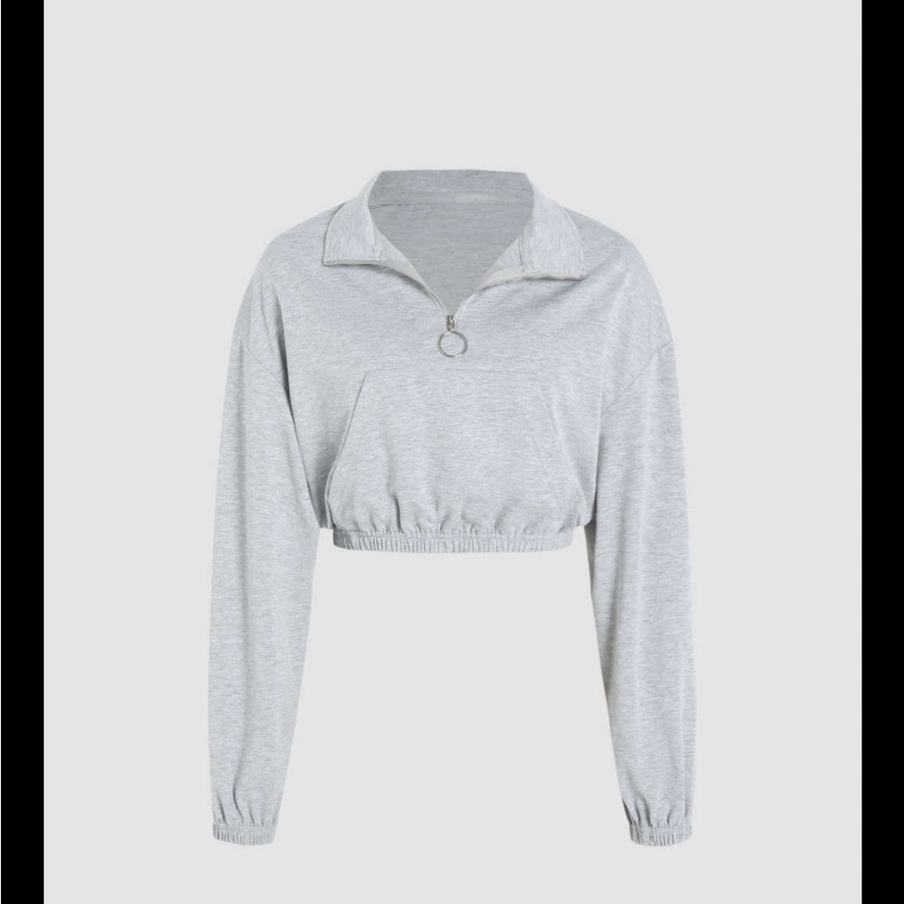 Grey Crop Top Jacket